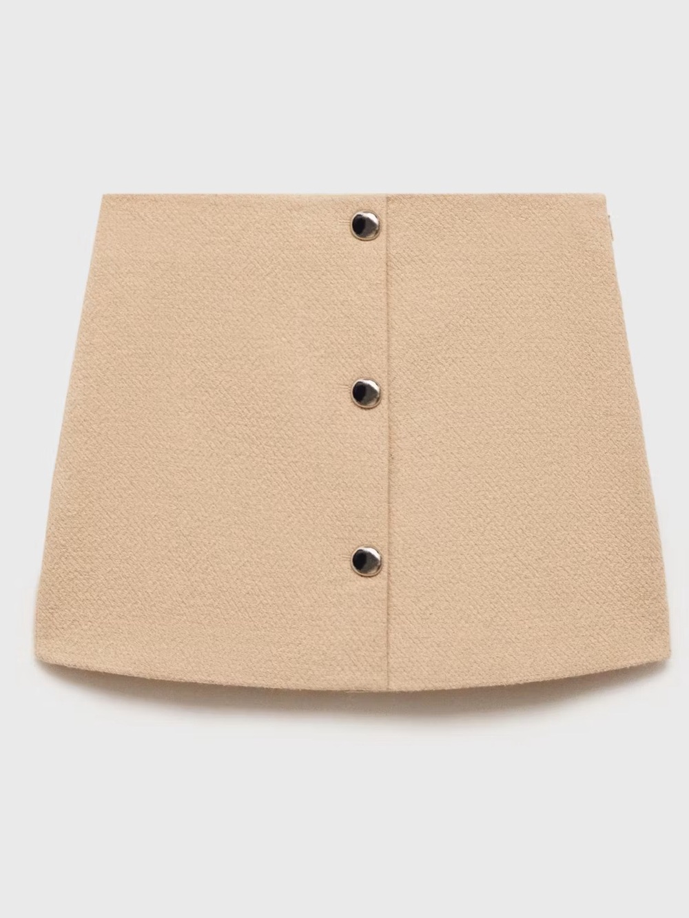 Mango Button-Front Mini Skirt - Picture 2 of 5